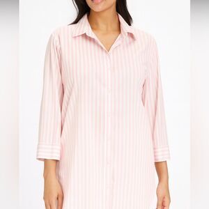 Hinson Wu Pink and White Striped Shirt